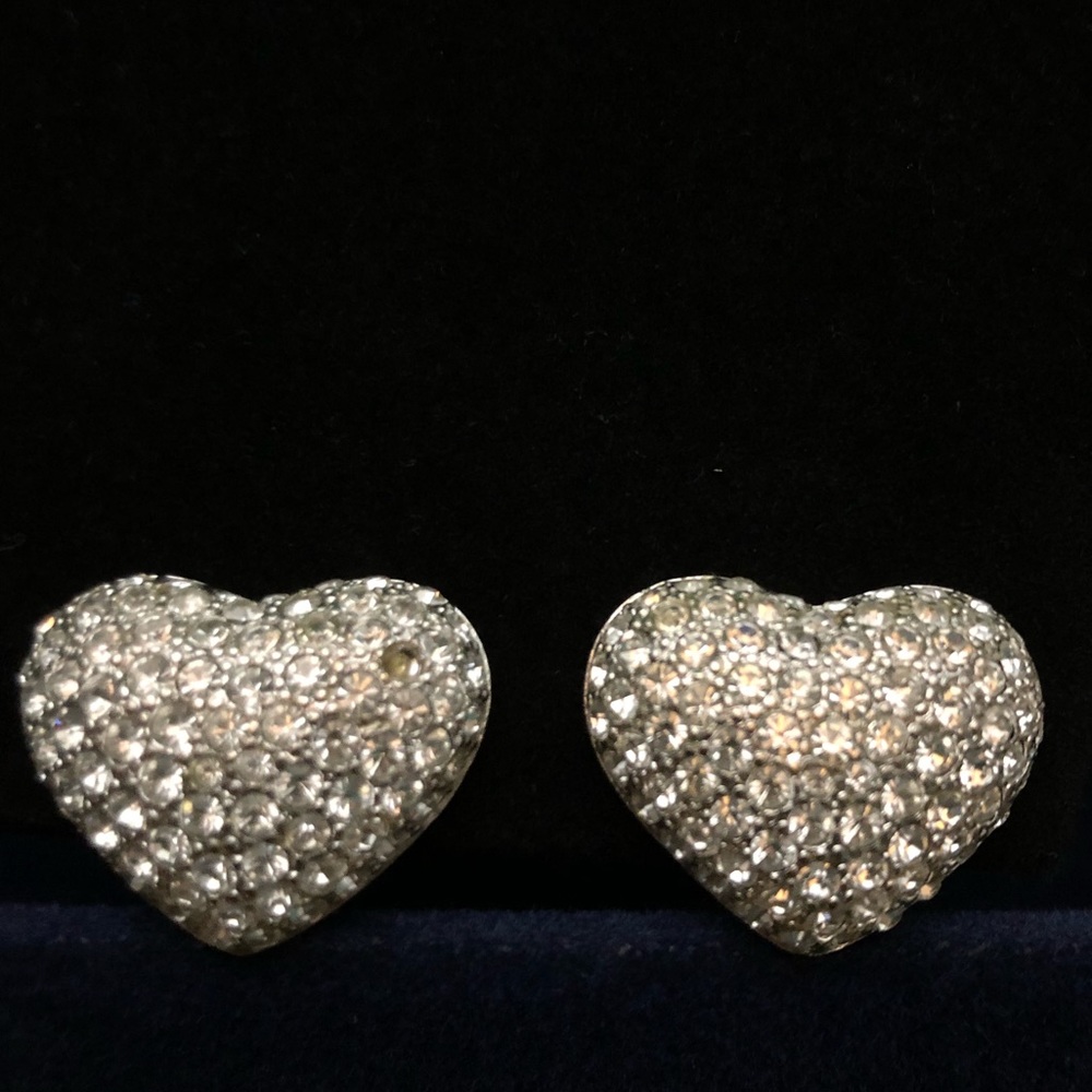 Carolee - Heart Pave Clip Earrings